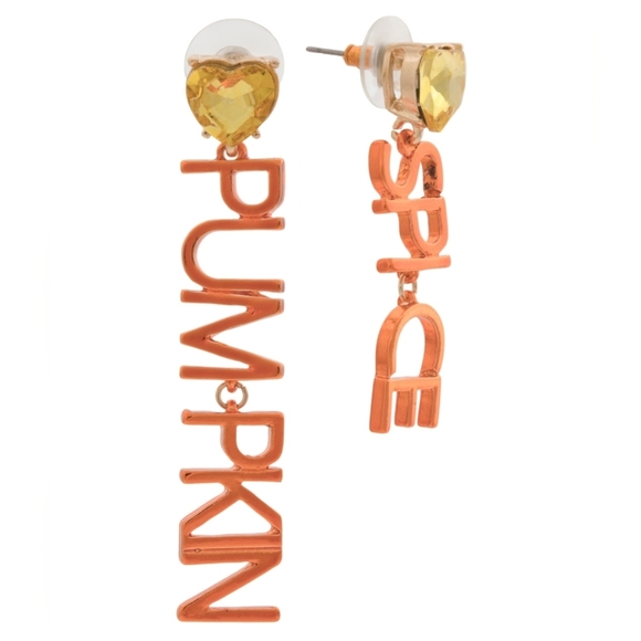 Betsey Johnson Jewelry - Betsey Johnson Orange PUMPKIN SPICE Drop Earrings
